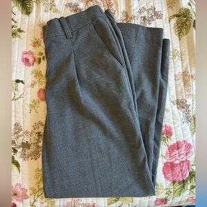 LOFT Women's Gray Elastic Waist Straight Pants